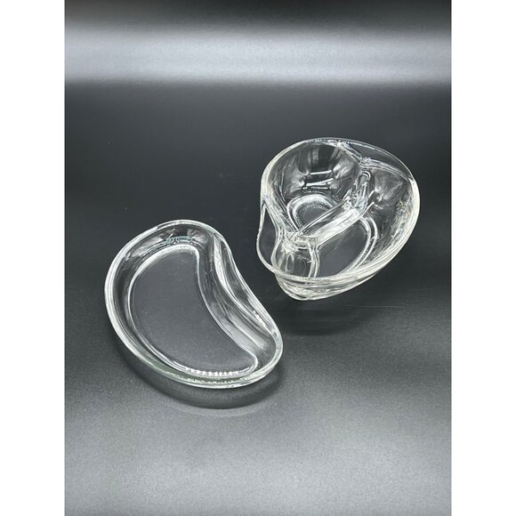 Vtg. Fostoria "Contour" Divided Relish Dish & Unbranded Relish Dish Set - Picture 1 of 10